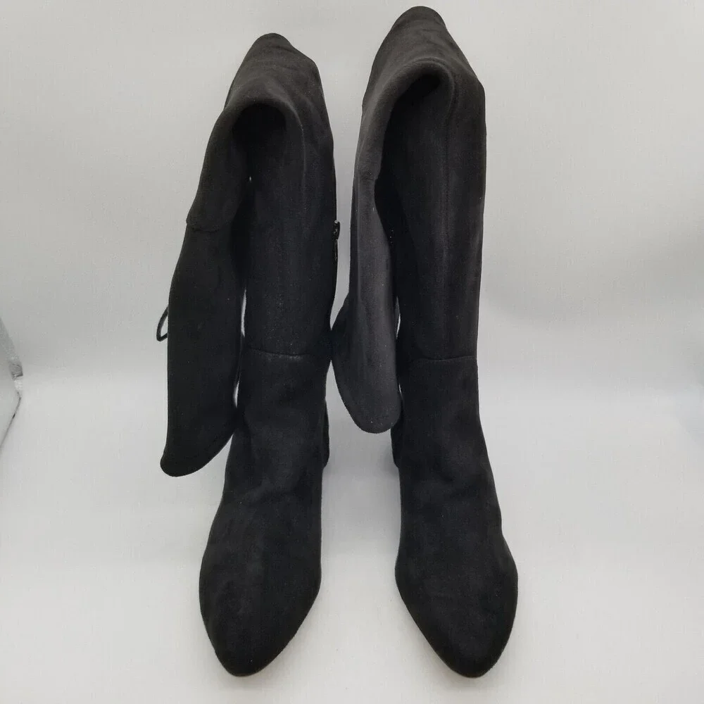 Enzo‎ Angiolini Womens Black Faux Suede Meloren Over The Knee Boots 5.5 M